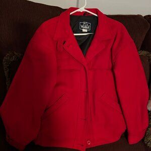 Red Woolrich coat size M
